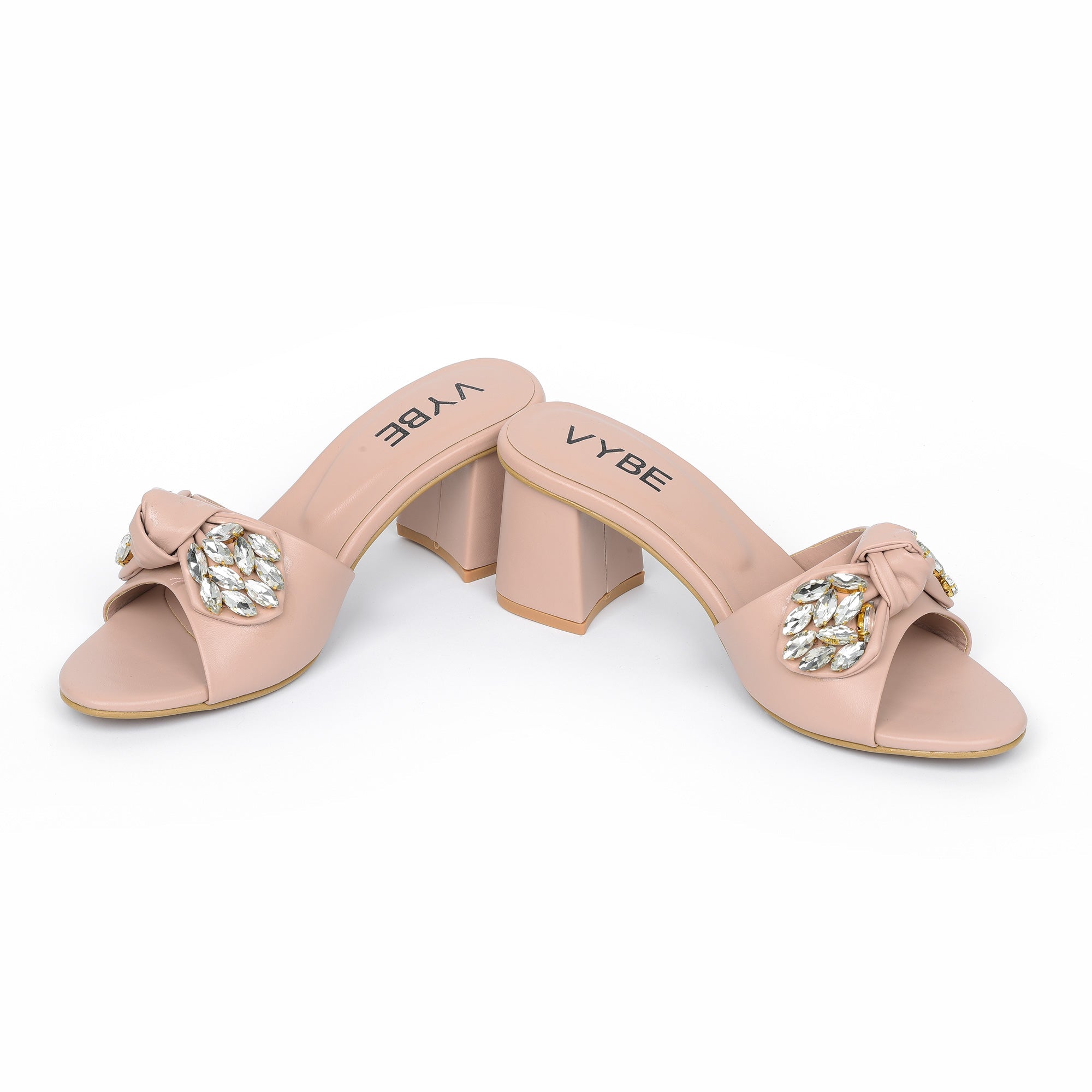 VYBE - Strap Heel With Pearl (Nude)