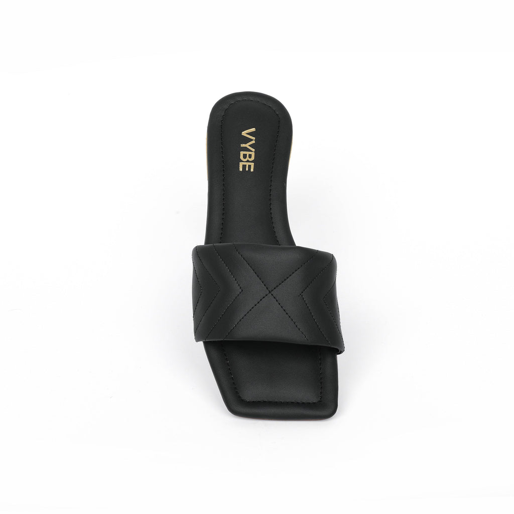 VYBE - QUILTED SHOES- BLACK