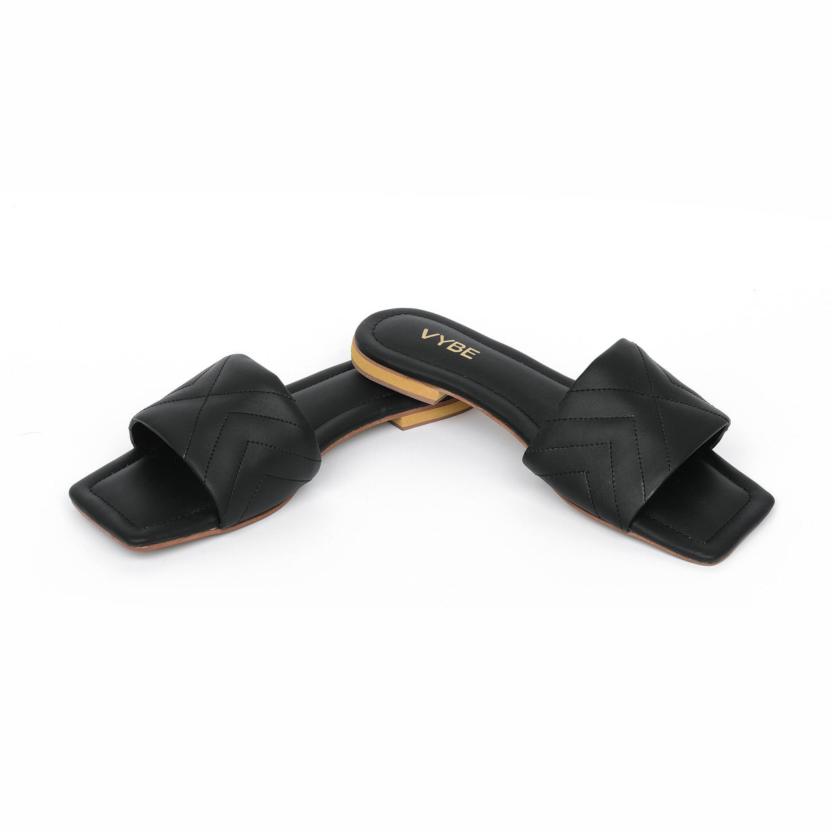 VYBE - QUILTED SHOES- BLACK