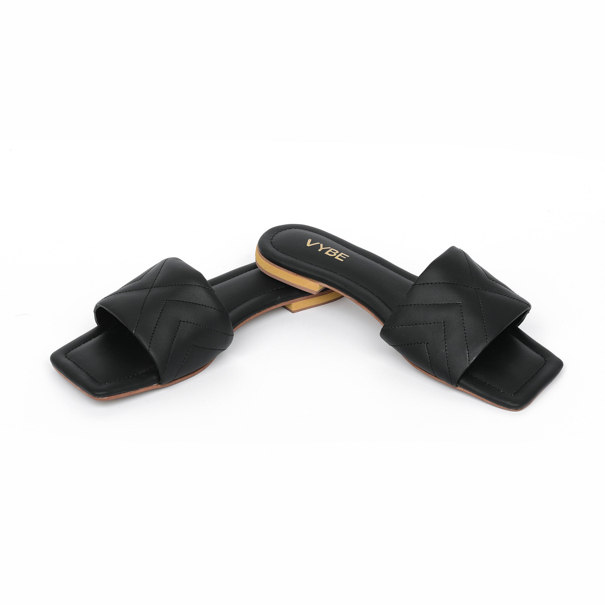 VYBE - QUILTED SHOES- BLACK