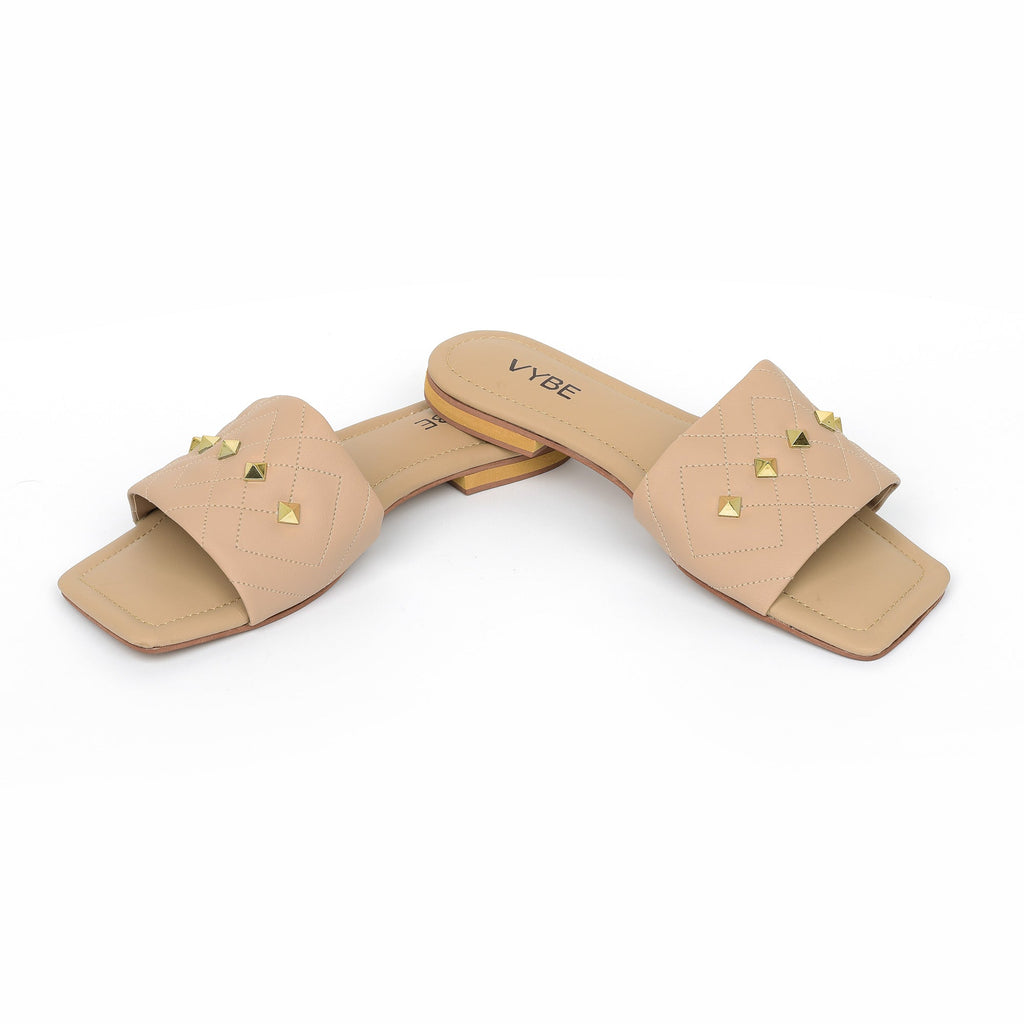 VYBE - Four Side Quliting ButtonBeige