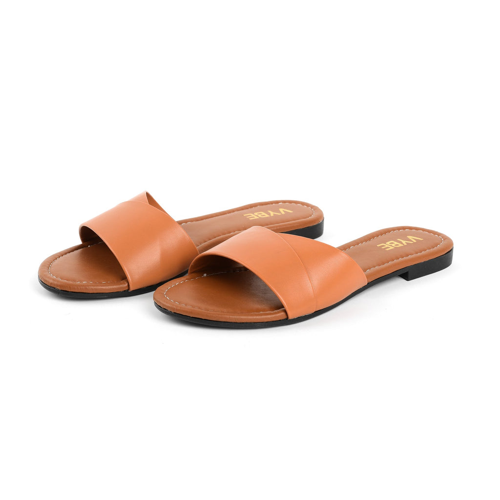 VYBE - Plain Flats - Brown