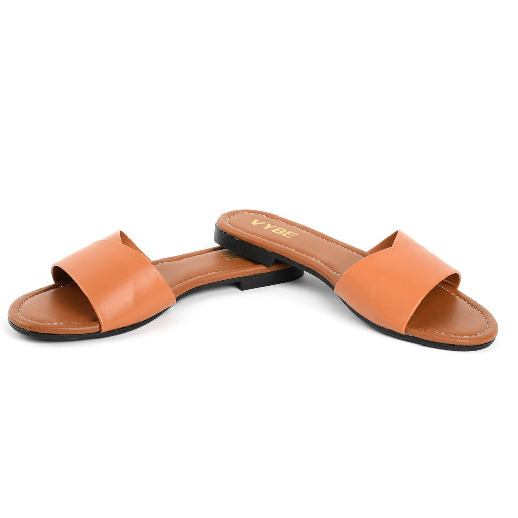 VYBE - Plain Flats - Brown