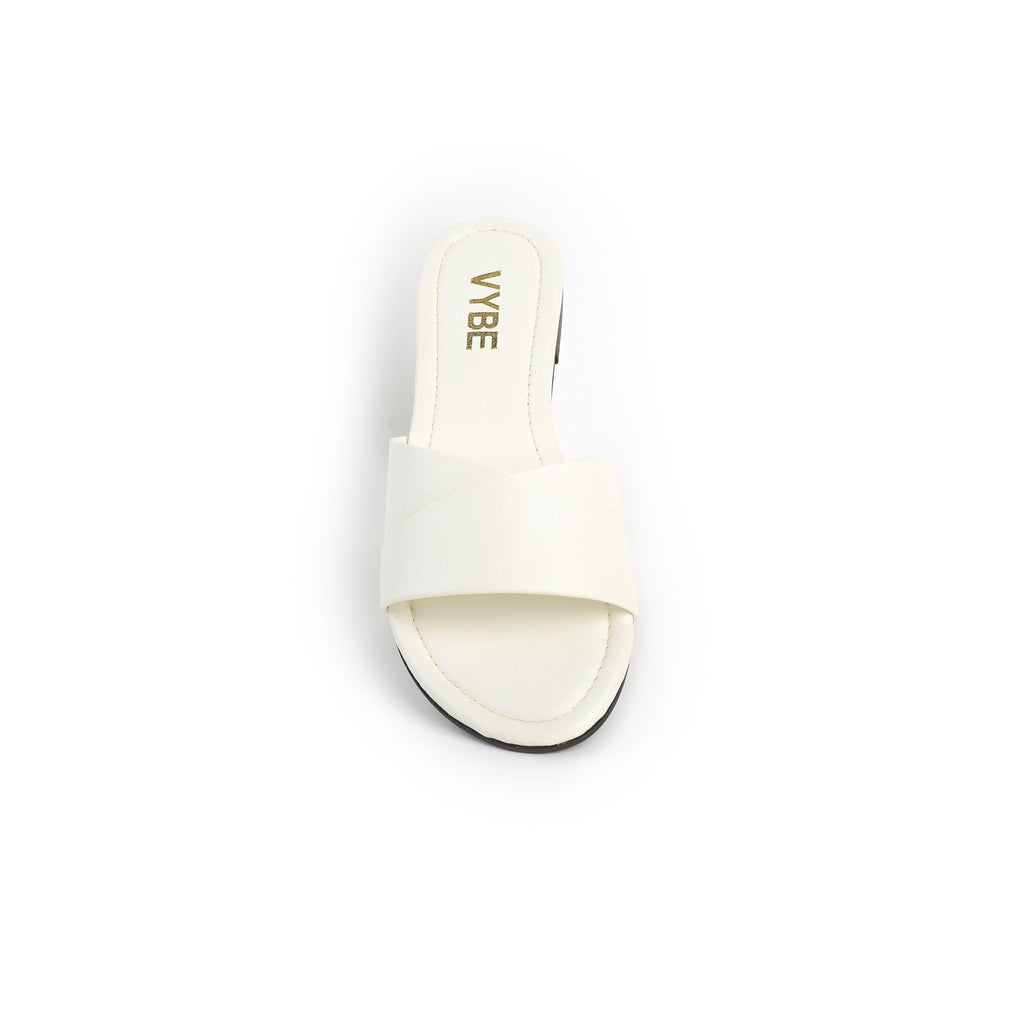 VYBE - Plain Flats - White