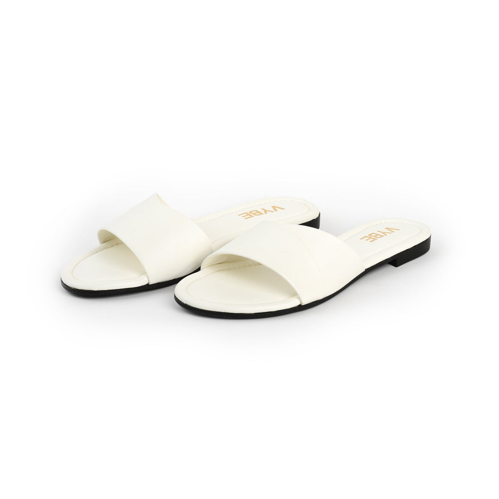 VYBE - Plain Flats - White