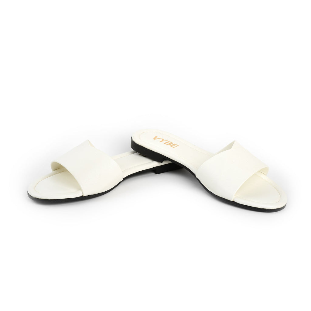 VYBE - Plain Flats - White