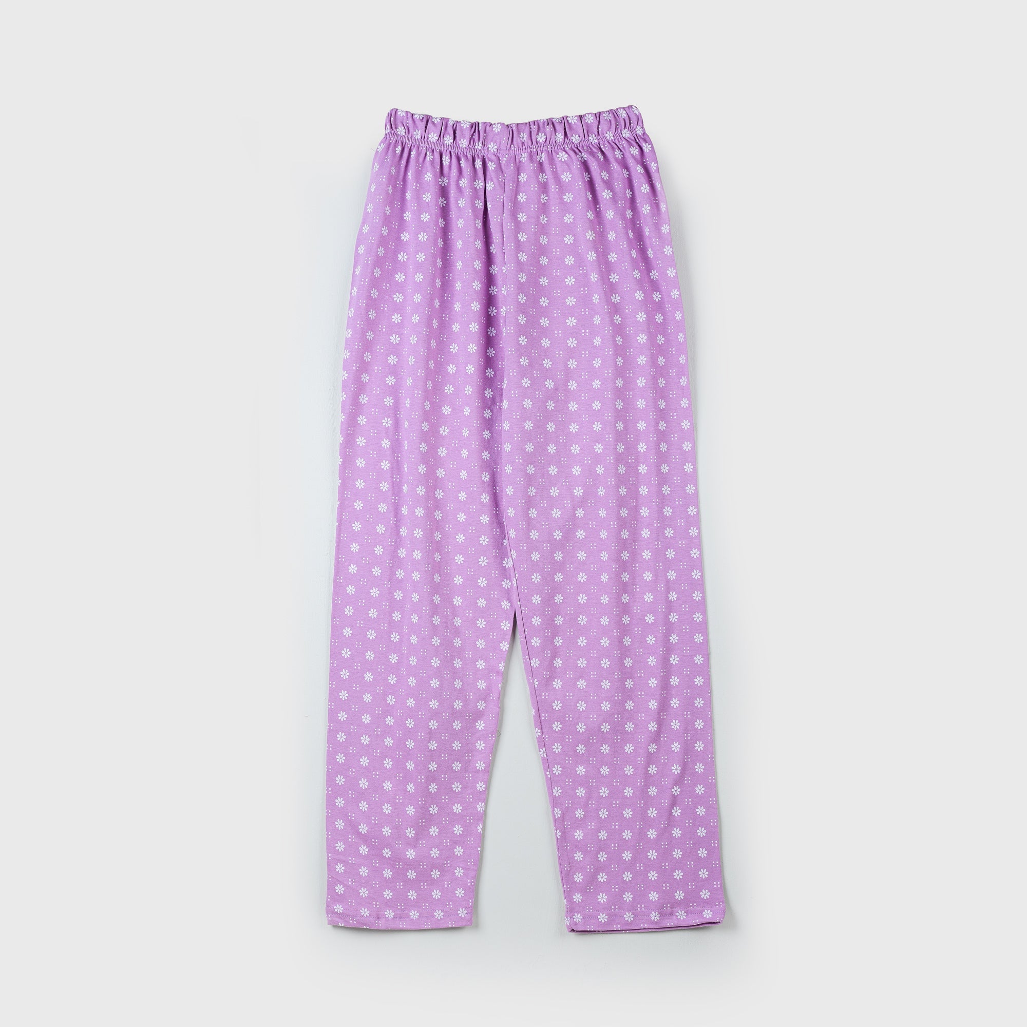 VYBE - Cotton Pj Set (Lilac) With Floral Printed Pajama