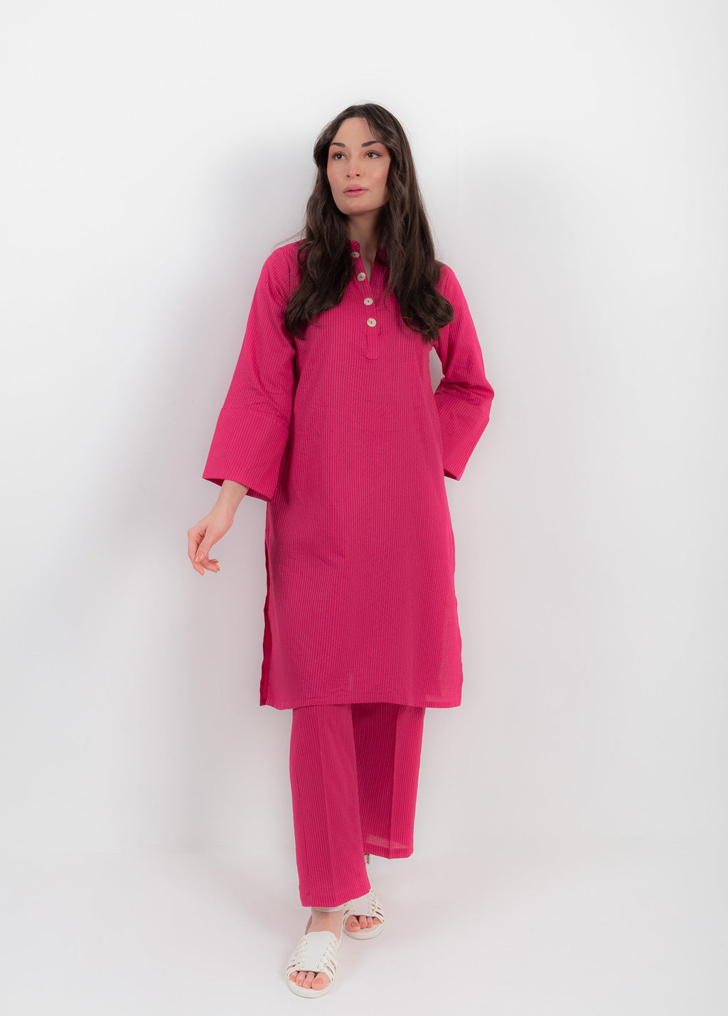 VYBE- Basic Co-Ord-Opal Fuchsia Pink