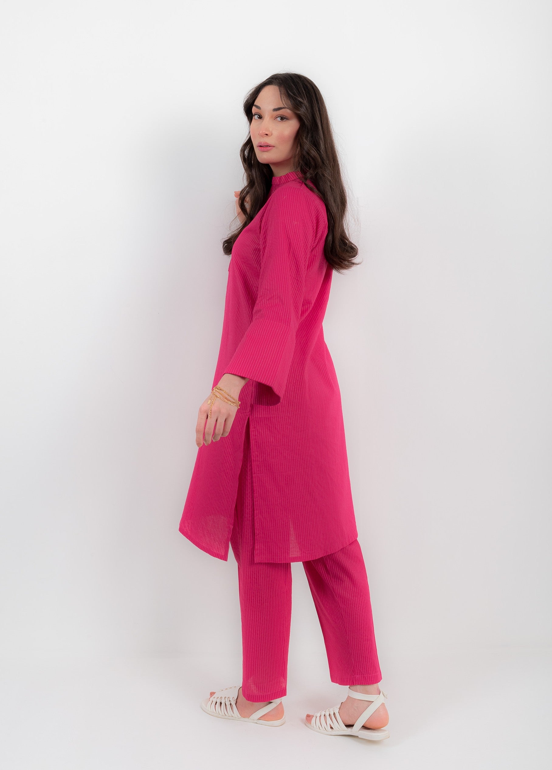 VYBE- Basic Co-Ord-Opal Fuchsia Pink