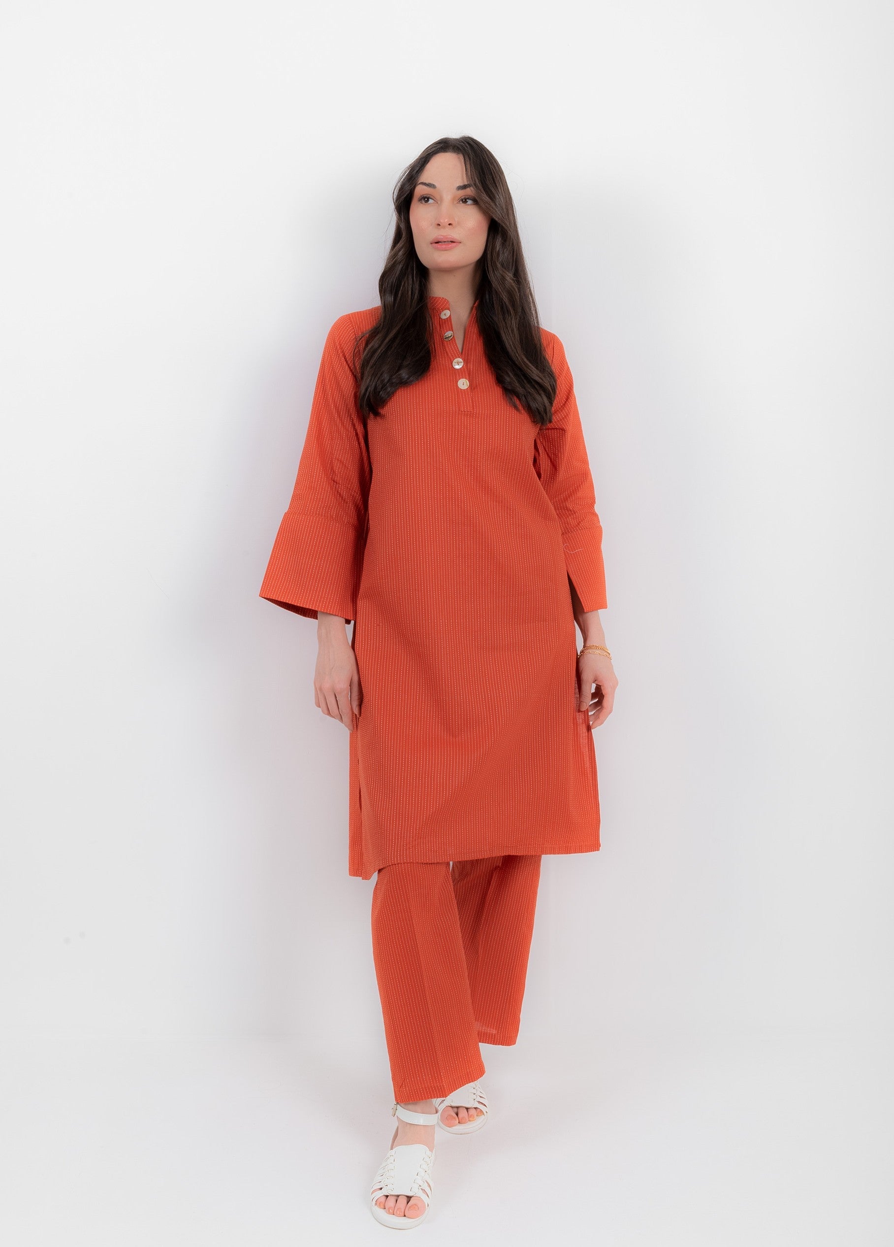 VYBE- Basic Co-Ord-Opal Orange