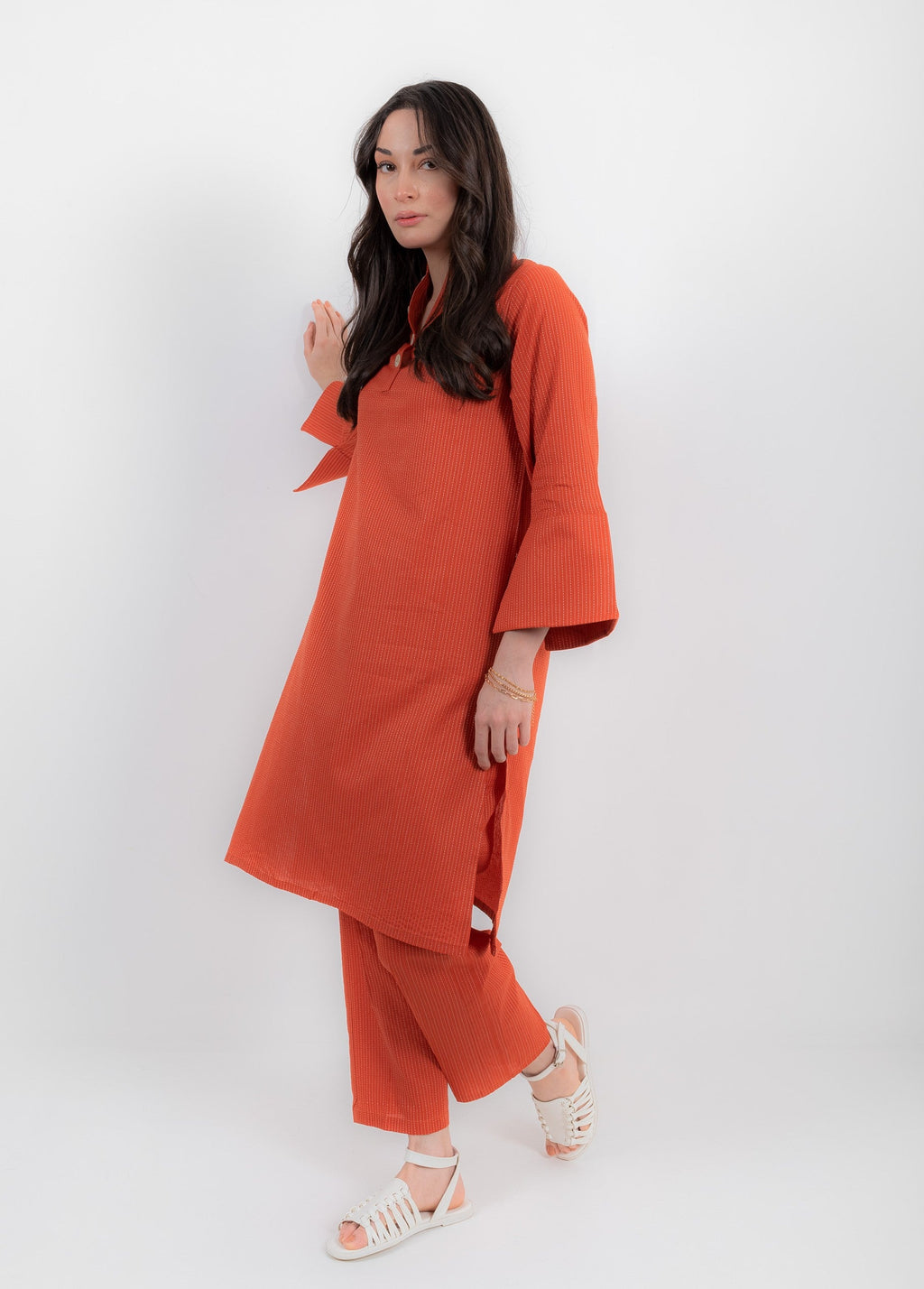 VYBE- Basic Co-Ord-Opal Orange
