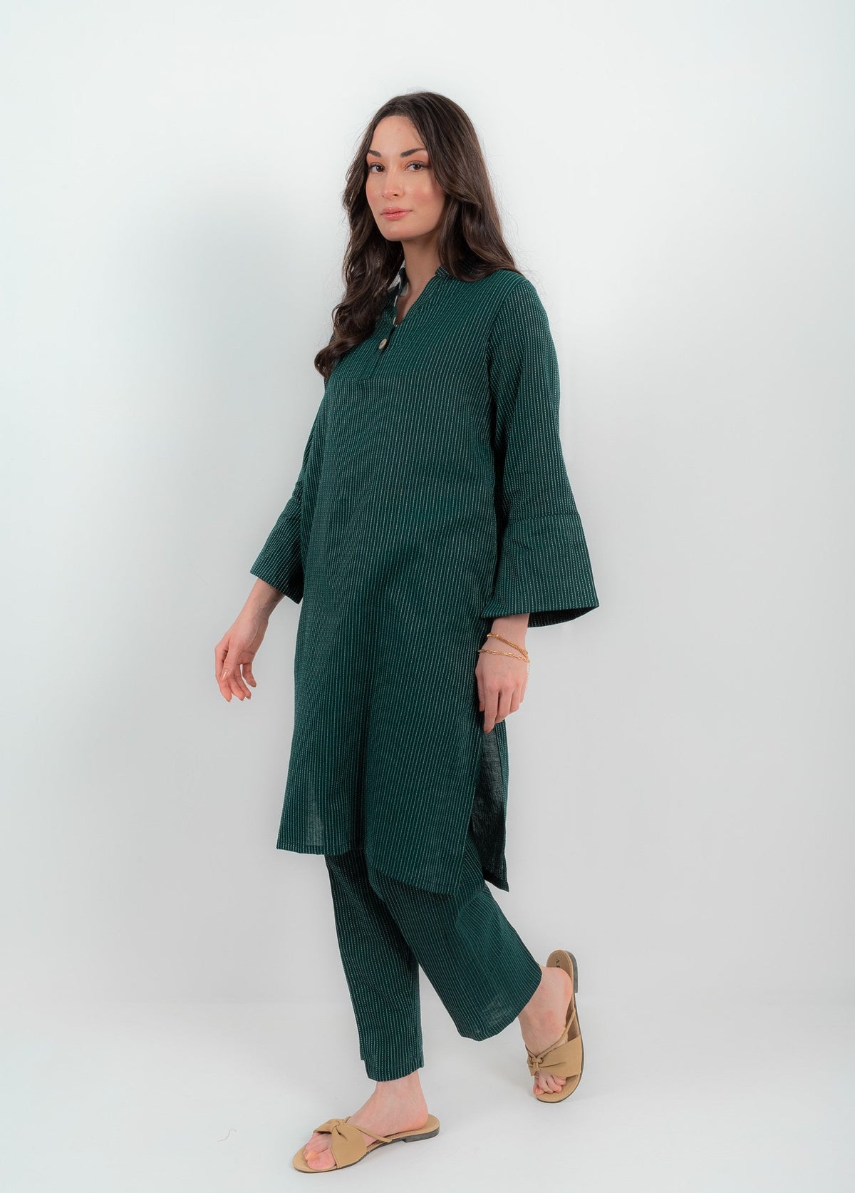 VYBE- Basic Co-Ord-Opal Dark Green