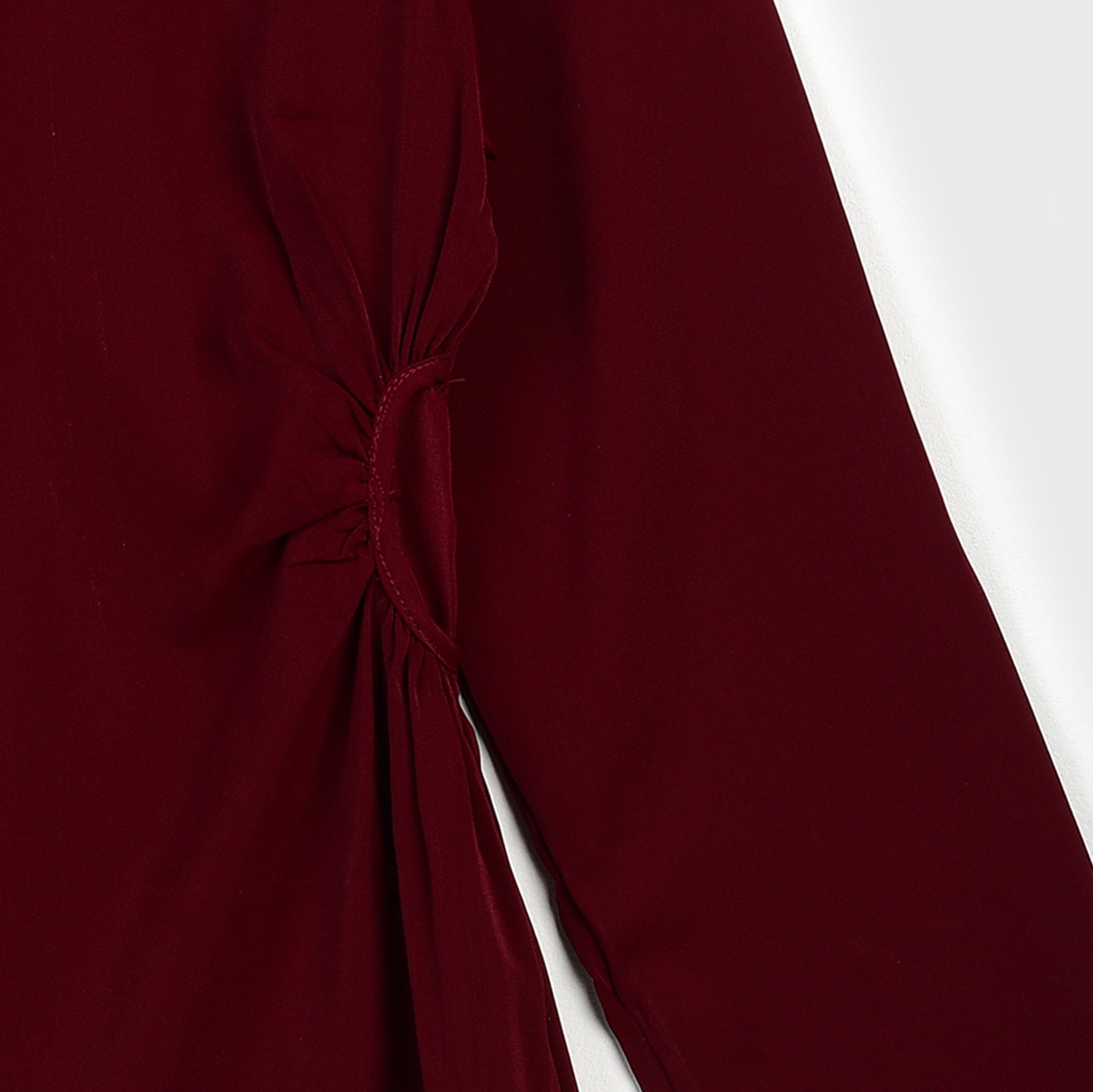 VYBE - Modest Button Down Top - Maroon