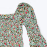 VYBE - Floral Top - Green - Free Size