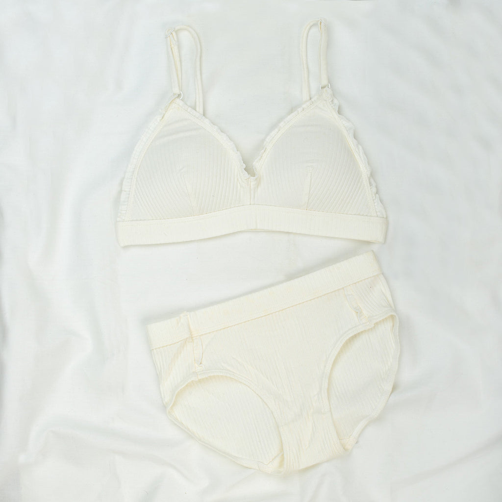 VYBE - V-Cut Bikini Bra/Panty Set - White