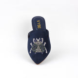 VYBE - Embroided Mules- Blue