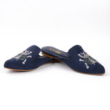 VYBE - Embroided Mules- Blue