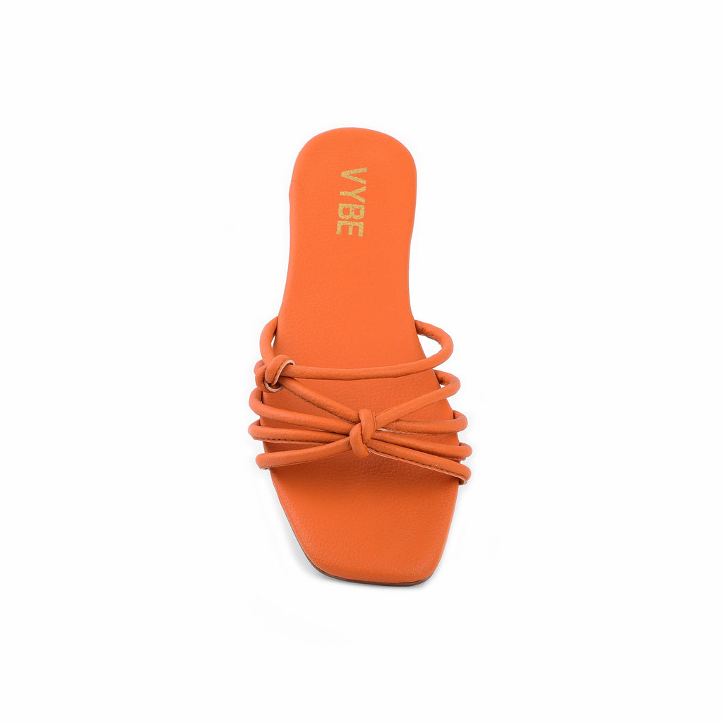 VYBE - STRAPPY FLATS - ORANGE