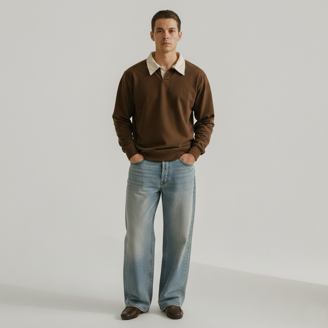 Vybe - Retro Core Sweatshirt - Brown