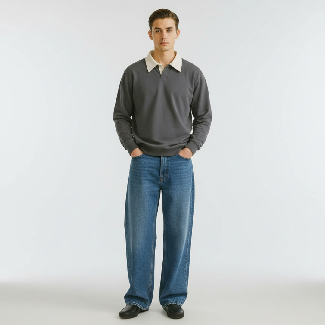 Vybe - Retro Core Sweatshirt - Charcoal