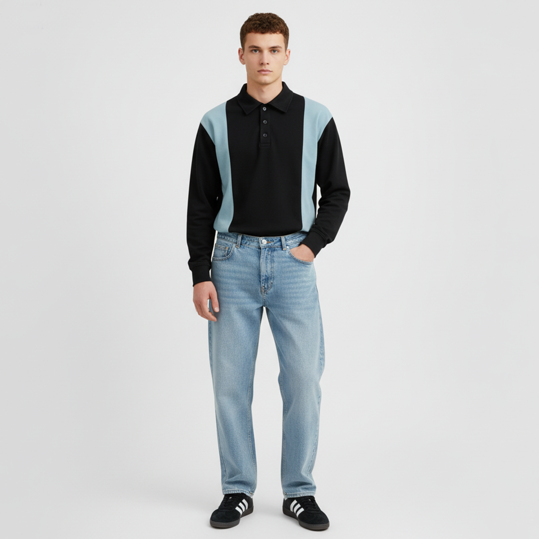 Vybe - Prime Crew Button Down Sweatshirt - Black