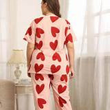 VYBE -  Pink Heart Printed PJ Suit