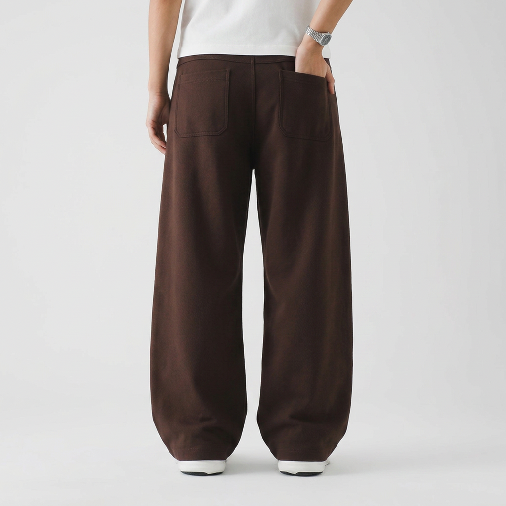 Vybe - Wide Pull-On Trouser | Mocha Brown