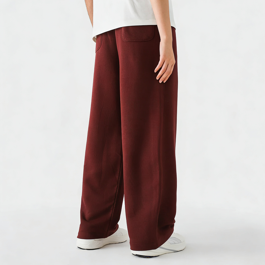 Vybe - Wide Pull-On Trouser | Burgundy