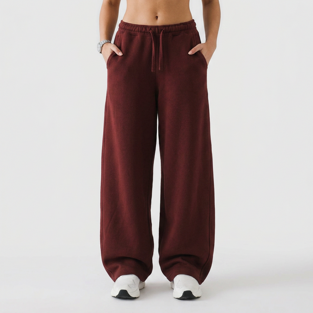 Vybe - Wide Pull-On Trouser | Burgundy