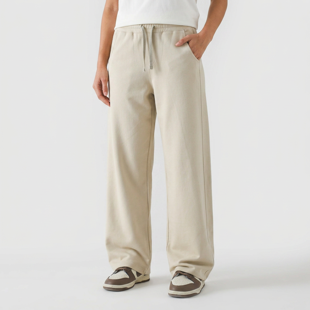 Vybe - Wide Pull-On Trouser | Oatmilk