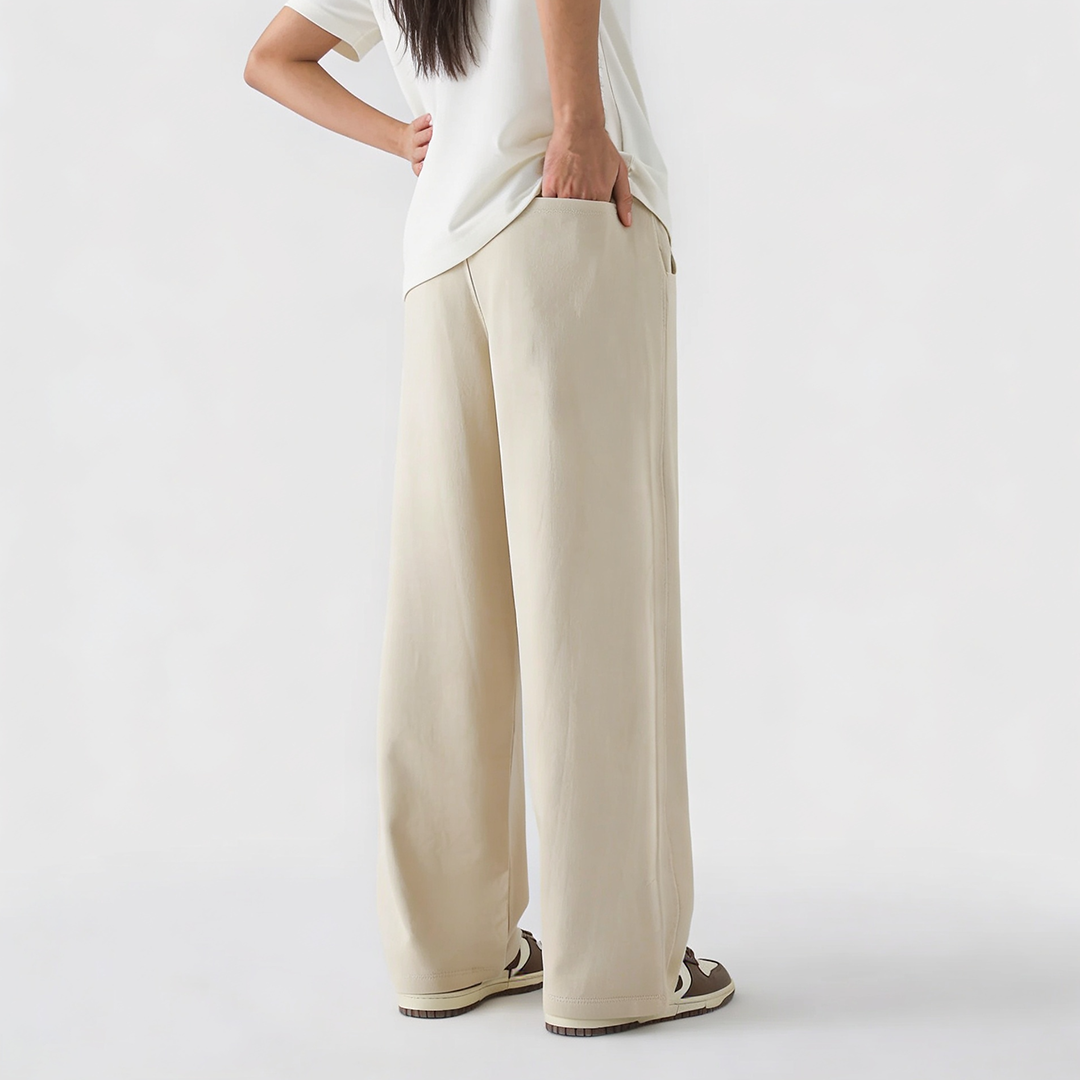 Vybe - Wide Pull-On Trouser | Oatmilk