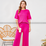 VYBE -  Flexxi Soft Cotton Co ord Set - Pink