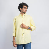 VYBE- Casual Solid Shirt - Yellow