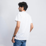 VYBE-Printed T Shirt-Commando Print Athelethics White