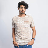 VYBE -Printed T Shirt-Beige Printed Bone