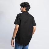 VYBE-Casual Shirt Half Sleeve-Black