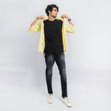 VYBE- Casual Solid Shirt - Yellow