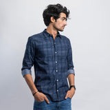 VYBE-Casual Shirt - Denim textured