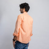 VYBE- Casual Solid Shirt- Orange