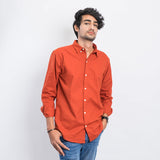 VYBE - Casual Solid Shirt- Rust