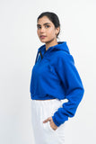 Vybe Basics - Crop Style Zipper Hoodie - Royal Blue