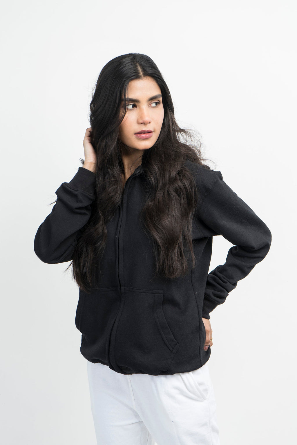 Vybe Basics - Zipper Hoodie - Black