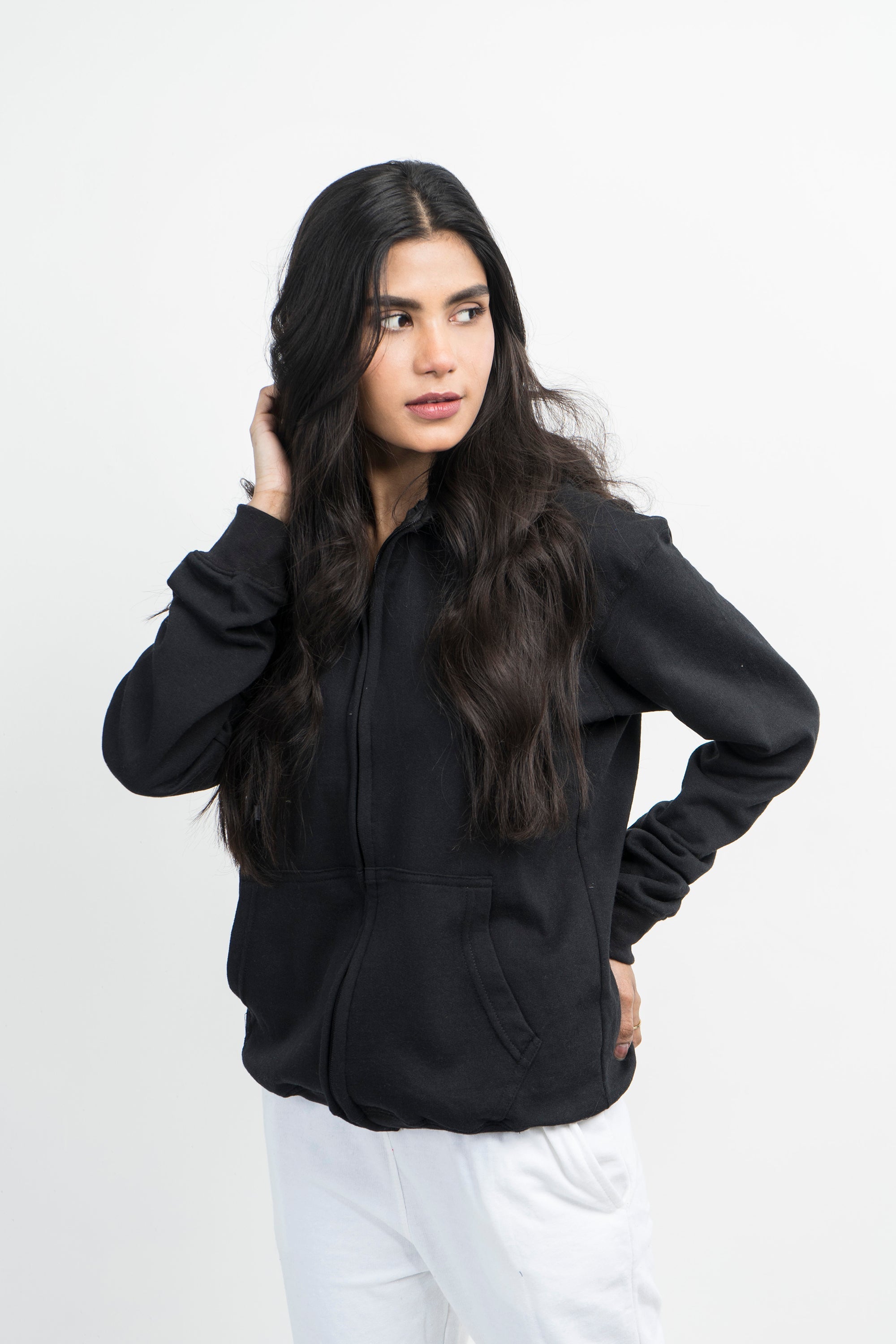 Vybe Basics - Zipper Hoodie - Black