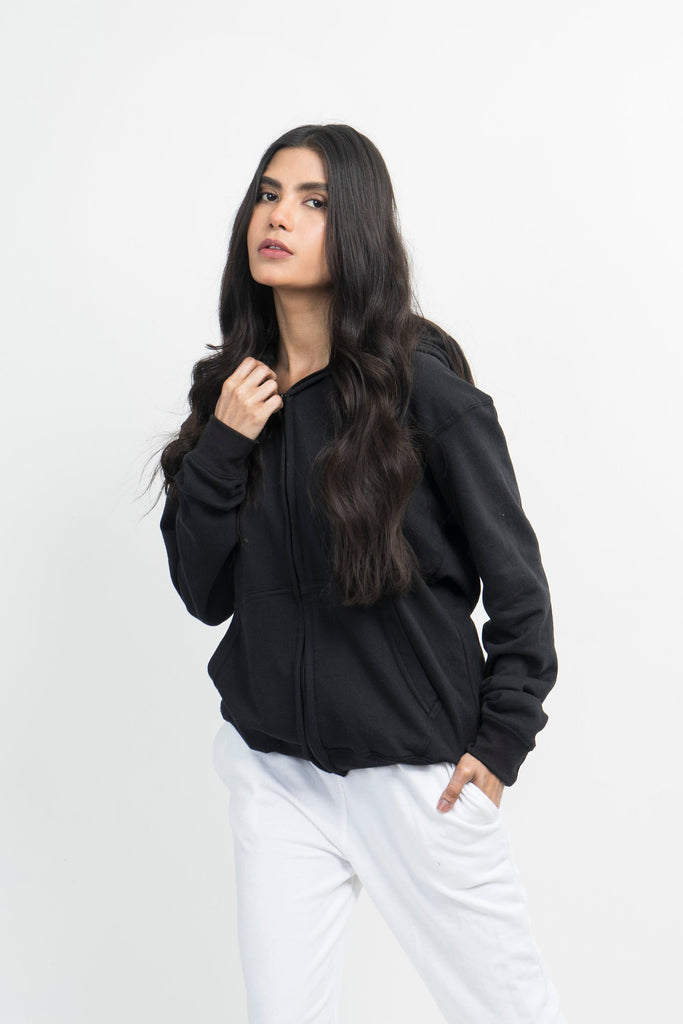 Vybe Basics - Zipper Hoodie - Black