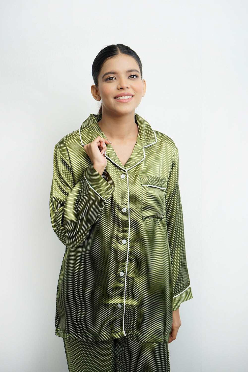 VYBE - PJ SET (Polka Dot Green)