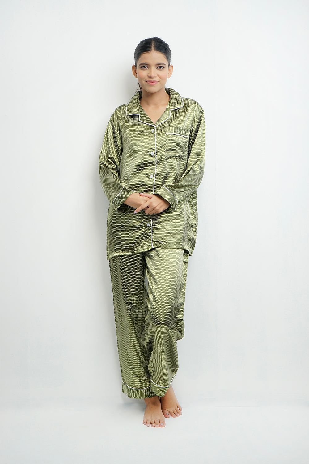 VYBE - PJ SET (Polka Dot Green)