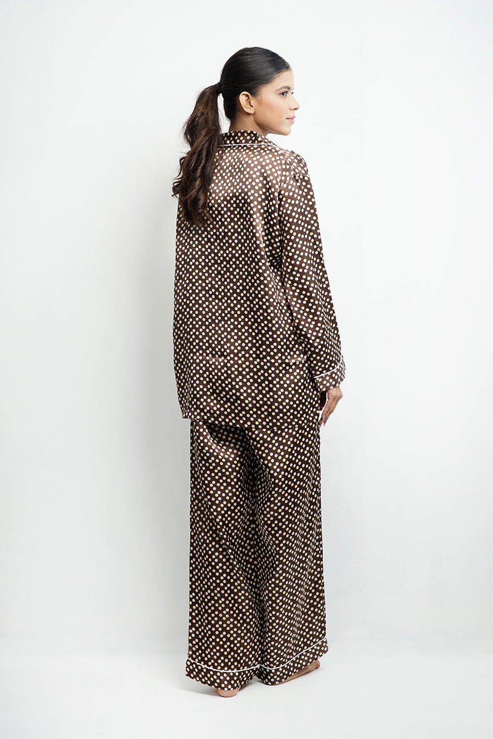 Vybe - PJ SET (Multi Dot Brown)
