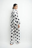 VYBE - PJ SET (Polka Dot Print White n Black)