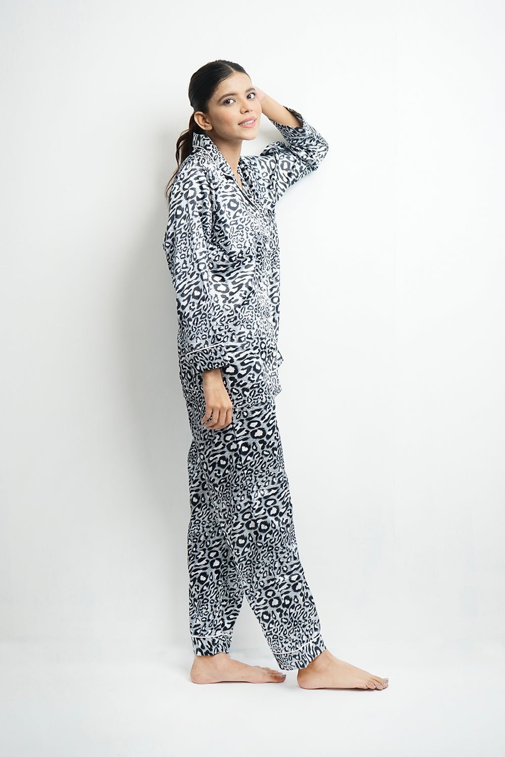 Vybe - PJ SET (Cheetah Print Black)