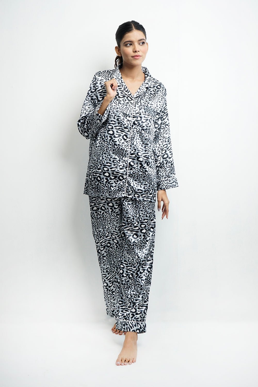 Vybe - PJ SET (Cheetah Print Black)